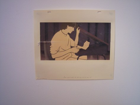 comic like image of boy reading note in class