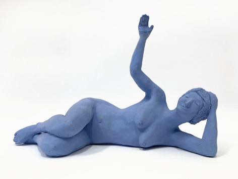 Elizabeth Jaeger, ceramic piece, nude woman gesturing