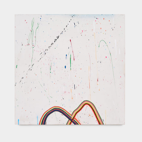 rainbow on white painting