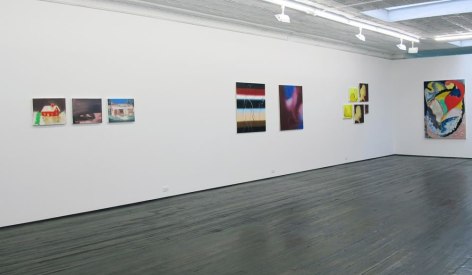 gallery view of paintings from different artists