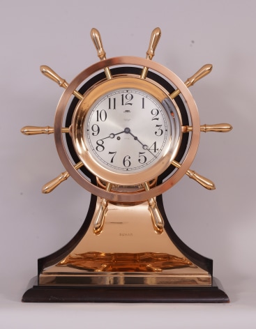 Rare 8 1/2 Inch Chelsea Yacht Wheel Clock from the Yacht &quot;SUMAR&quot;