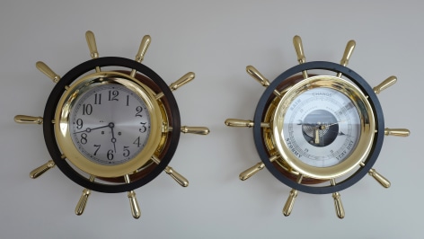 Chelsea 8 1/2 inch Pilot Clock and Barometer Set
