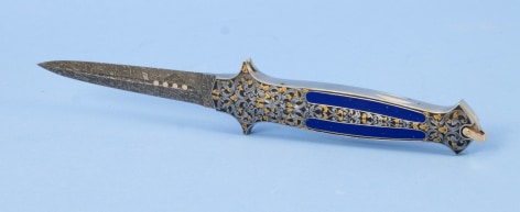 Fine Engraved Automatic Folding Custom knife by Warren Osbourne and Engraved by J. Park