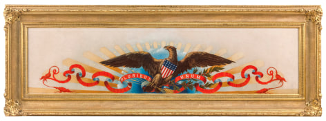 Painting an American Eagle Oil with Sunburst,Sky &amp; Banner