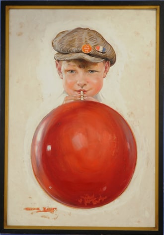 Boy Blowing Bubble by Harold M. Brett