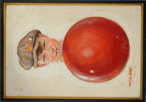 Boy Blowing Bubble by Harold M. Brett