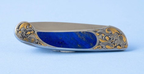Custom Knife made by Steve Hoel and engraved by Tim Adlam, American cica 1980