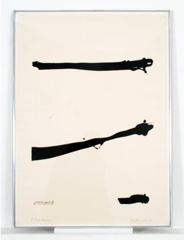 Robert Motherwell Talith for Meyer Shapiro, 1973 Aquatint 41 1&frasl;2 x 29 1&frasl;2 in. / 105.4 x 79.4 cm. Edition of 10