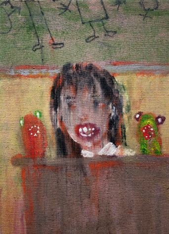 Danny Licul Sock Puppet Presentation (#37), 2014 Acrylic and oil on canvas 12 x 9 in. / 30.5 x 22.9 cm.