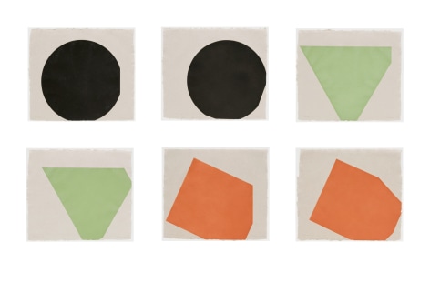 Gary Stephan If - Then, 1974-75 Suite of six aquatints on Handmade paper 19 1&frasl;2 x 25 1&frasl;2 in. / 49.5 x 64.8 cm. each Edition of 50