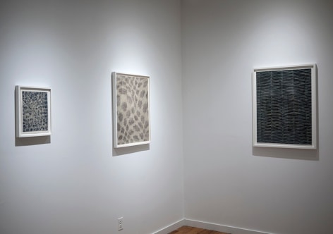 Takuji Hamanaka Japanese woodcut and gampi paper collage exhibition installation