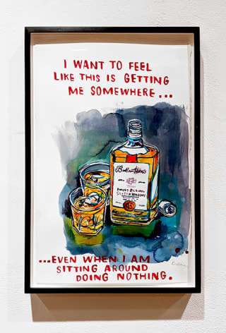 David Kramer liquor bottles drawing