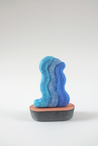 Chiaozza Water Fall Suiseki, 2019 Acrylic on paper pulp and  pigmented concrete 6 x 4 &frac12; x 2 &frac34; in. / 15.2 x 11.4 x 7 cm.