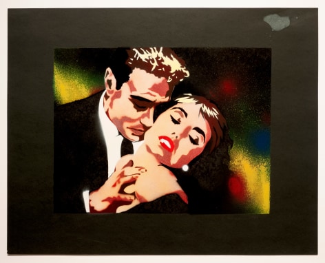 walter robinson couple spray paint on paper