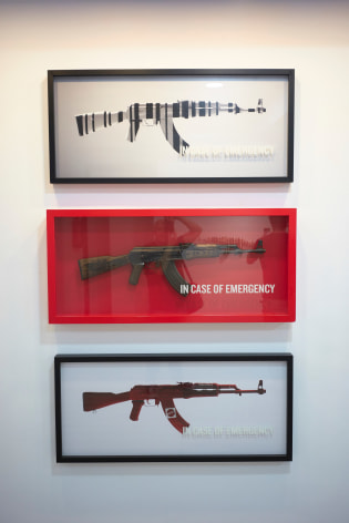 Box framed prints of AK47's