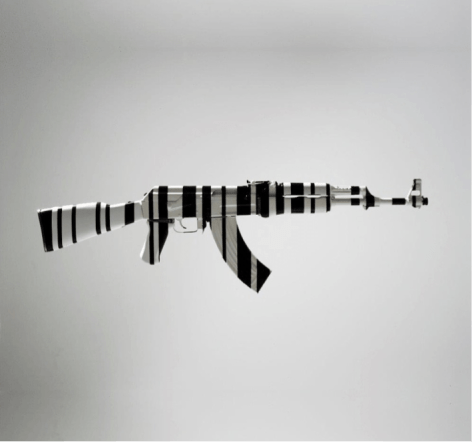 AK47 from One Less Gun by McCrow at Hg Contemporary art gallery in Chelsea, Founded by Philippe Hoerle-Guggenheim