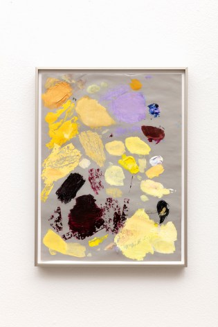 Meg Cranston, Palette (red, yellow, violet), 2023