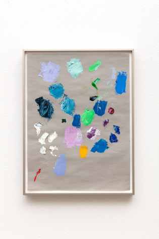Meg Cranston, Palette (red, yellow, blue, violet), 2022