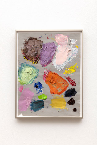 Meg Cranston, Palette (orange, blue, green, violet), 2022