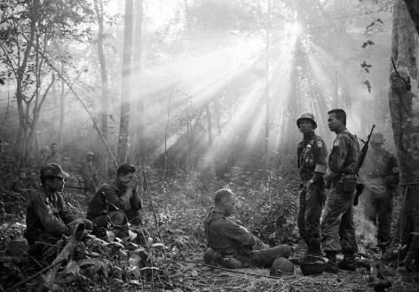 Horst Faas- Sunlight Breaks Through Dense Foliage Around the Town of Binh Gia as South Vietnamese Troops
