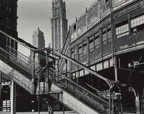 Brett Weston - Staircase and Buildings, New York,