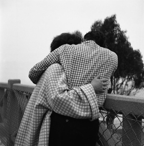 Vivian Maier- Untitled (Couple Embracing with Checkered Clothing)