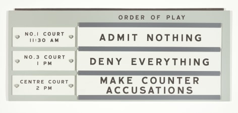 SKYLAR FEIN, Order of Play (after Roy Cohn), 2019