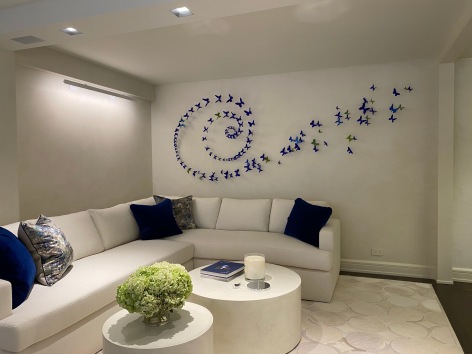 Paul Villinski is most regarded for his bespoke, site-specific installations that appear in numerous museum, corporate, and private collections worldwide. The artist develops unique installations created specifically to complement the particular wall or architectural space. Working closely with the artist and gallery, the client collaborates in the creation of this work as they, themselves, determine the color/finish, pattern/composition, and overall aesthetic.,  