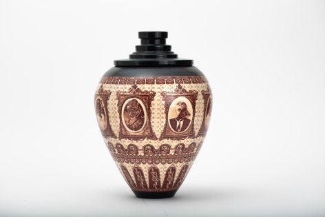 PETER OLSON, Defaced graveyard portraits, 2020