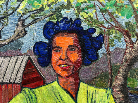 GINA PHILLIPS, Down-Home Diva: Memphis Minnie Plays for Family in Walls, 2024 [detail view]