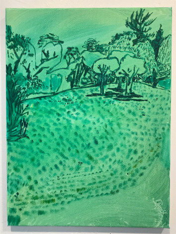 LISA SANDITZ, Landscape Color Study, Green Field, 2021