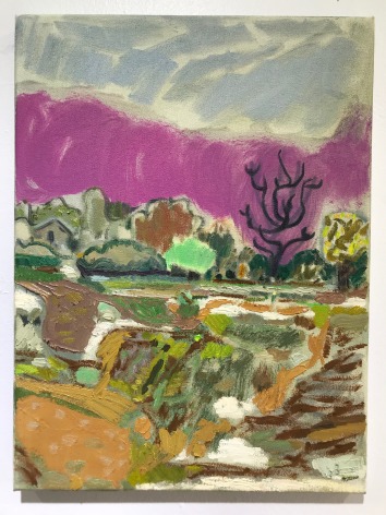 LISA SANDITZ, Landscape Color Study, Spring Snow and Green Glow, 2022