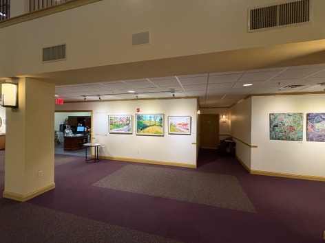 Installation view of&nbsp;Be-Causeway&nbsp;at The Christwood Atrium Gallery