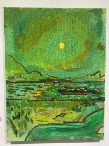 LISA SANDITZ, Landscape Color Study, Green River Yellow Moon, 2022