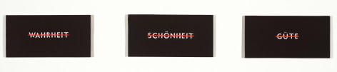 SKYLAR FEIN, Wahrheit, Sch&ouml;nheit, G&uuml;te (No Truth, No Beauty, No Good) (Triptych), 2019