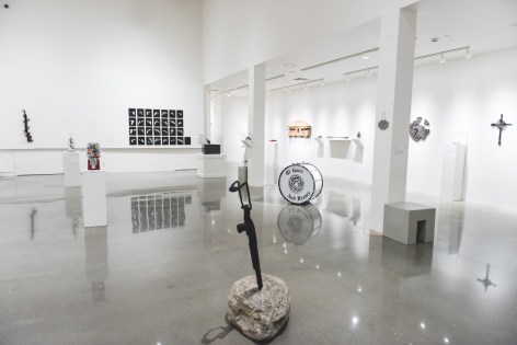Installation View of #UNLOAD: Guns in the Hands of Artists, The Fairfield University Art Museum