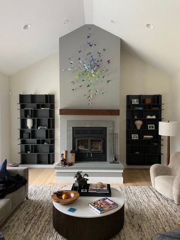  , Paul Villinski is most regarded for his bespoke, site-specific installations that appear in numerous museum, corporate, and private collections worldwide. The artist develops unique installations created specifically to complement the particular wall or architectural space. Working closely with the artist and gallery, the client collaborates in the creation of this work as they, themselves, determine the color/finish, pattern/composition, and overall aesthetic.