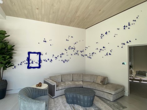 Paul Villinski is most regarded for his bespoke, site-specific installations that appear in numerous museum, corporate, and private collections worldwide. The artist develops unique installations created specifically to complement the particular wall or architectural space. Working closely with the artist and gallery, the client collaborates in the creation of this work as they, themselves, determine the color/finish, pattern/composition, and overall aesthetic.,  