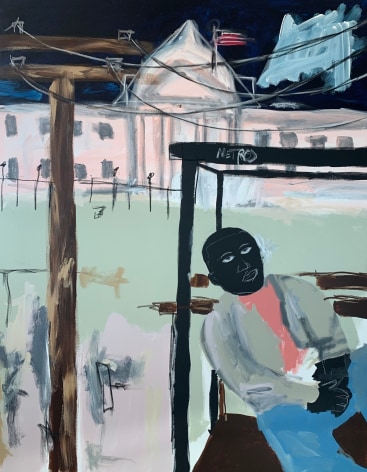 JAMMIE HOLMES, Bus Stop At The White House, 2019