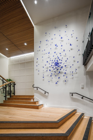 Paul Villinski is most regarded for his bespoke, site-specific installations that appear in numerous museum, corporate, and private collections worldwide. The artist develops unique installations created specifically to complement the particular wall or architectural space. Working closely with the artist and gallery, the client collaborates in the creation of this work as they, themselves, determine the color/finish, pattern/composition, and overall aesthetic.,  