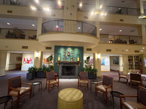 Installation view of&nbsp;Be-Causeway&nbsp;at The Christwood Atrium Gallery