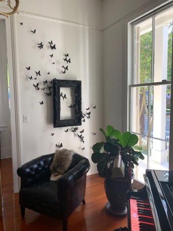 Paul Villinski is most regarded for his bespoke, site-specific installations that appear in numerous museum, corporate, and private collections worldwide. The artist develops unique installations created specifically to complement the particular wall or architectural space. Working closely with the artist and gallery, the client collaborates in the creation of this work as they, themselves, determine the color/finish, pattern/composition, and overall aesthetic.,  