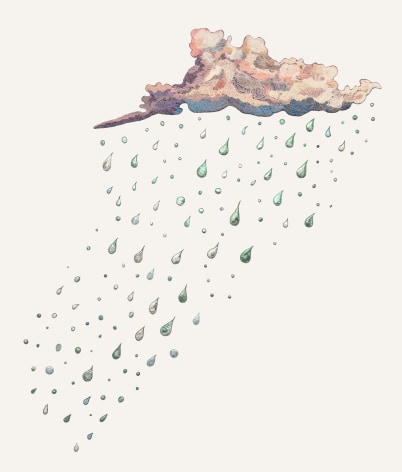 GINA PHILLIPS, Lux Cloud with raindrops, 2015