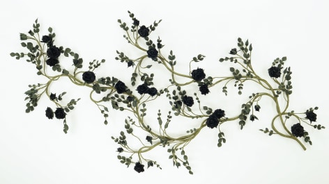 CARLTON SCOTT STURGILL, Branded Rose Vines (Black on Green), 2020