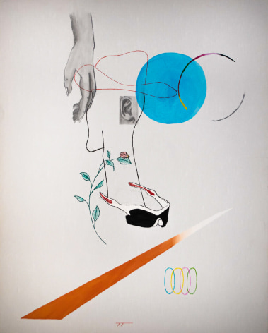 TRENITY THOMAS, Mixed Media on Cowboy, 2019