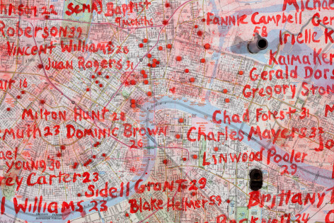 RON BECHET Why? (Is it Easier to Get a Gun Than an Education, A Gun Instead of Help?)&nbsp;[detail], 2014