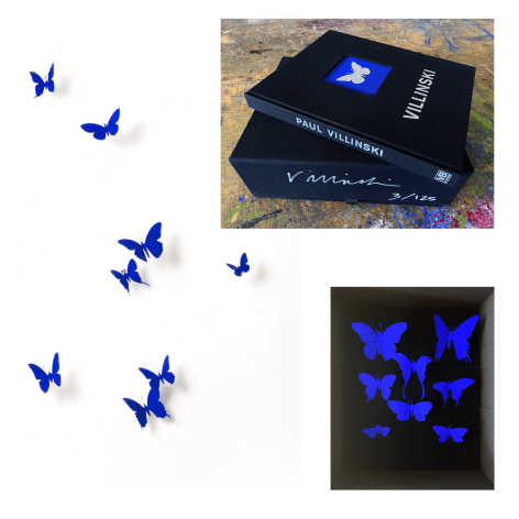 PAUL VILLINSKI, Special Edition Monograph and set of 8 Butterflies, 2022