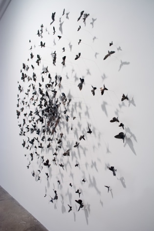 PAUL VILLINSKI, Gyre (blue butterflies), 2017