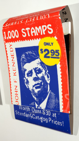 SKYLAR FEIN, 1000 Stamps (JFK) [side view], 2014