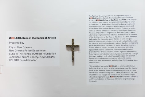 Installation View of #UNLOAD: Guns in the Hands of Artists, The Fairfield University Art Museum